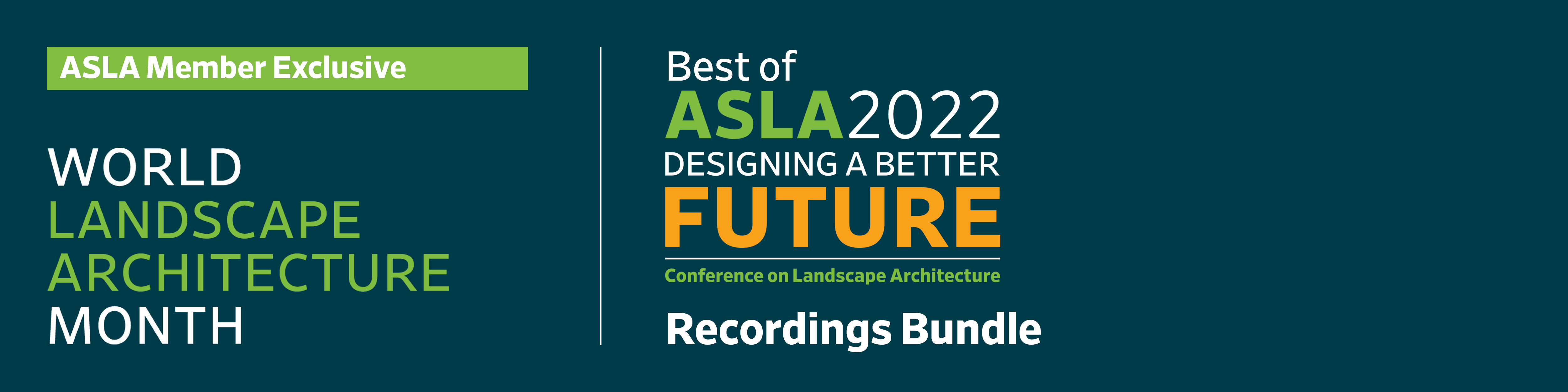Stream the Best of ASLA2022 on-demand during World Landscape Architecture Month!